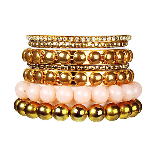 7-Piece Retro Gold Bracelet Set