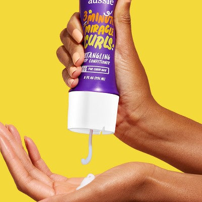 Aussie 3 Minutes Miracle Curls Detangling Deep Conditioner 8 fl oz - New