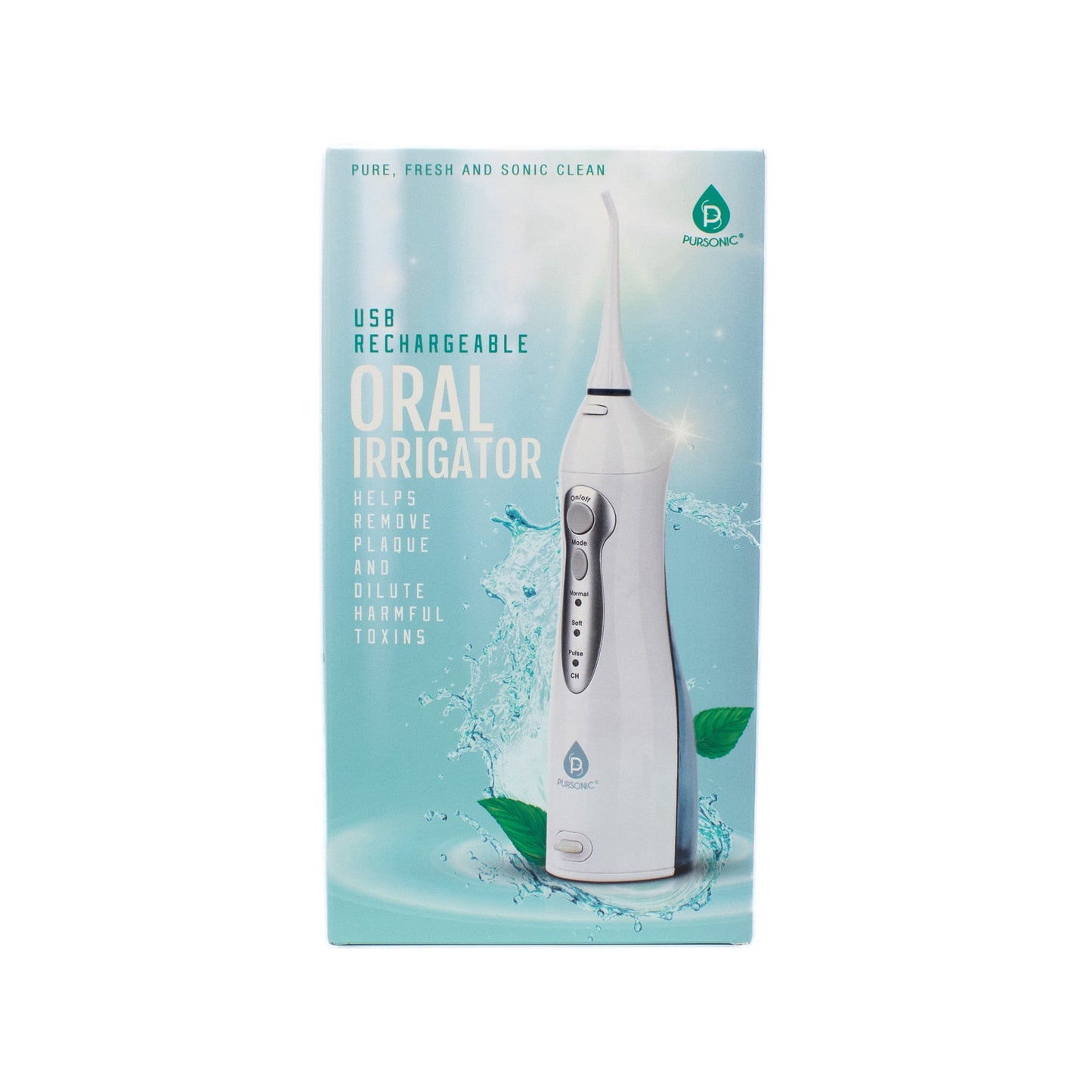 Pursonic USB Rechargeable Oral Irrigator & Water Flossing Device - New