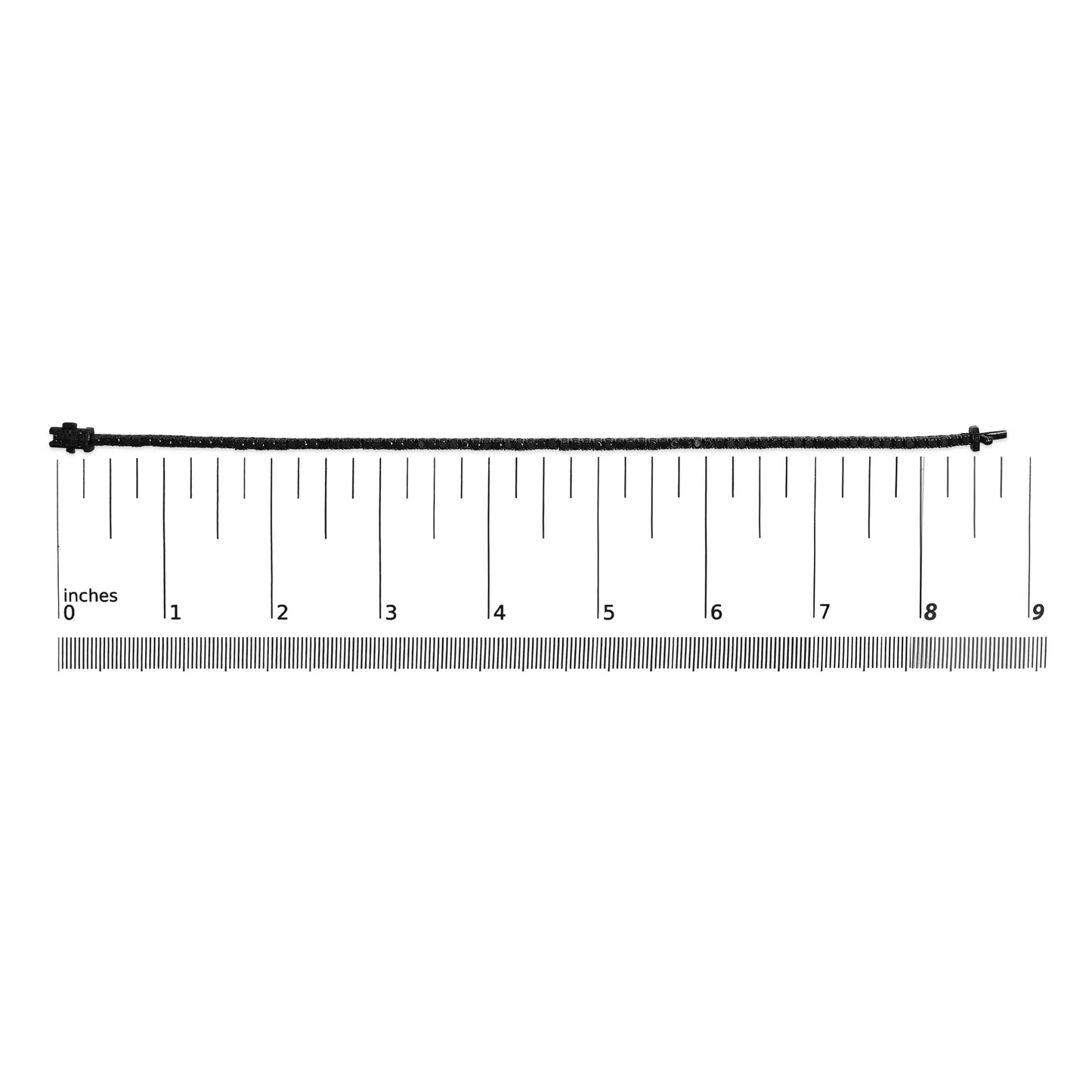 Black Rhodium Plated .925 Sterling Silver 5.00 Cttw Black Diamond Tennis Bracelet (Black Color, I2-I3 Clarity) - 8.5 Inches
