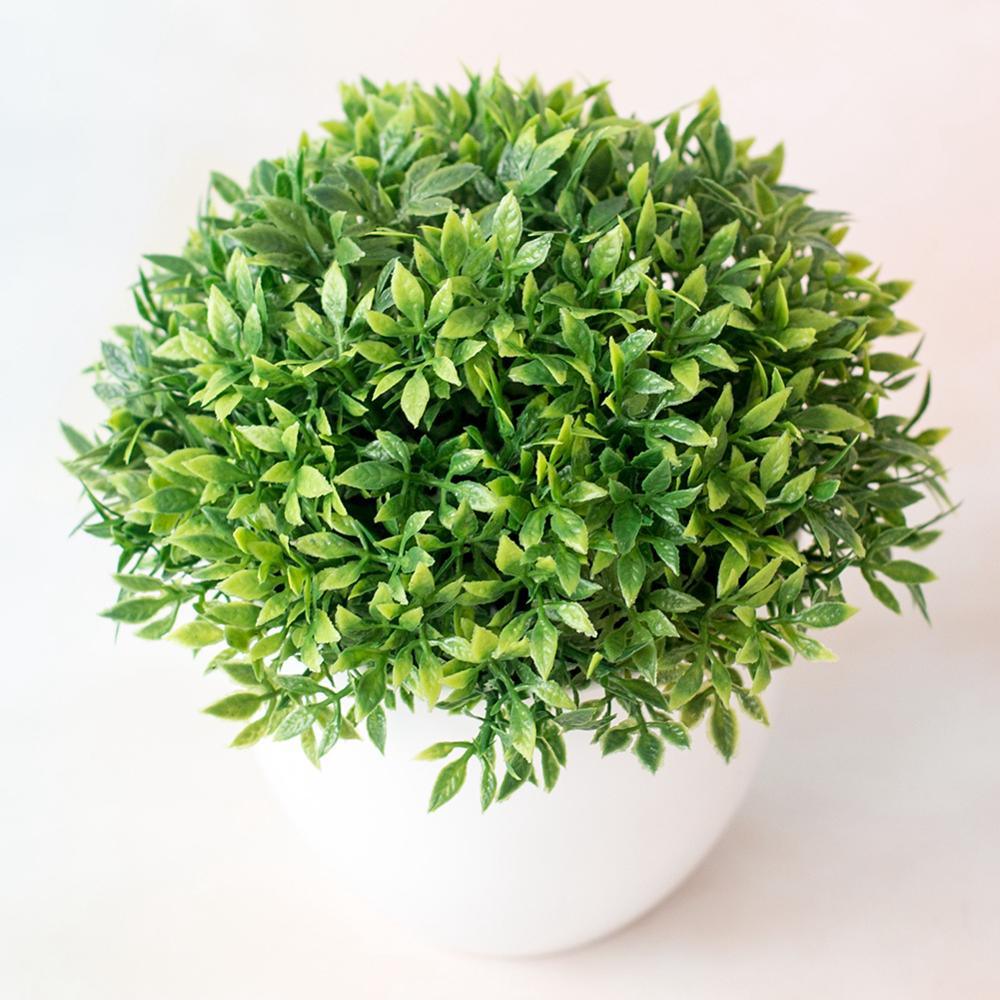 Love Art Set of 6 Small Artificial Decor Bonsai Potted Plastic Fake Flowers for Home Garden Office Desk Wall Book Shelf Decor Room Hotel Decor