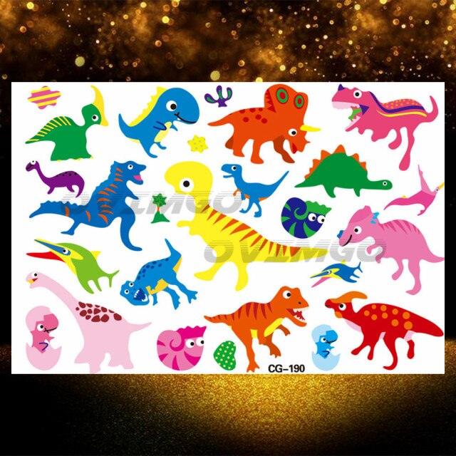 Small 3D Dinosaur Temporary Sticker Tattoos Colorful Tiny Tattoos For Party Children