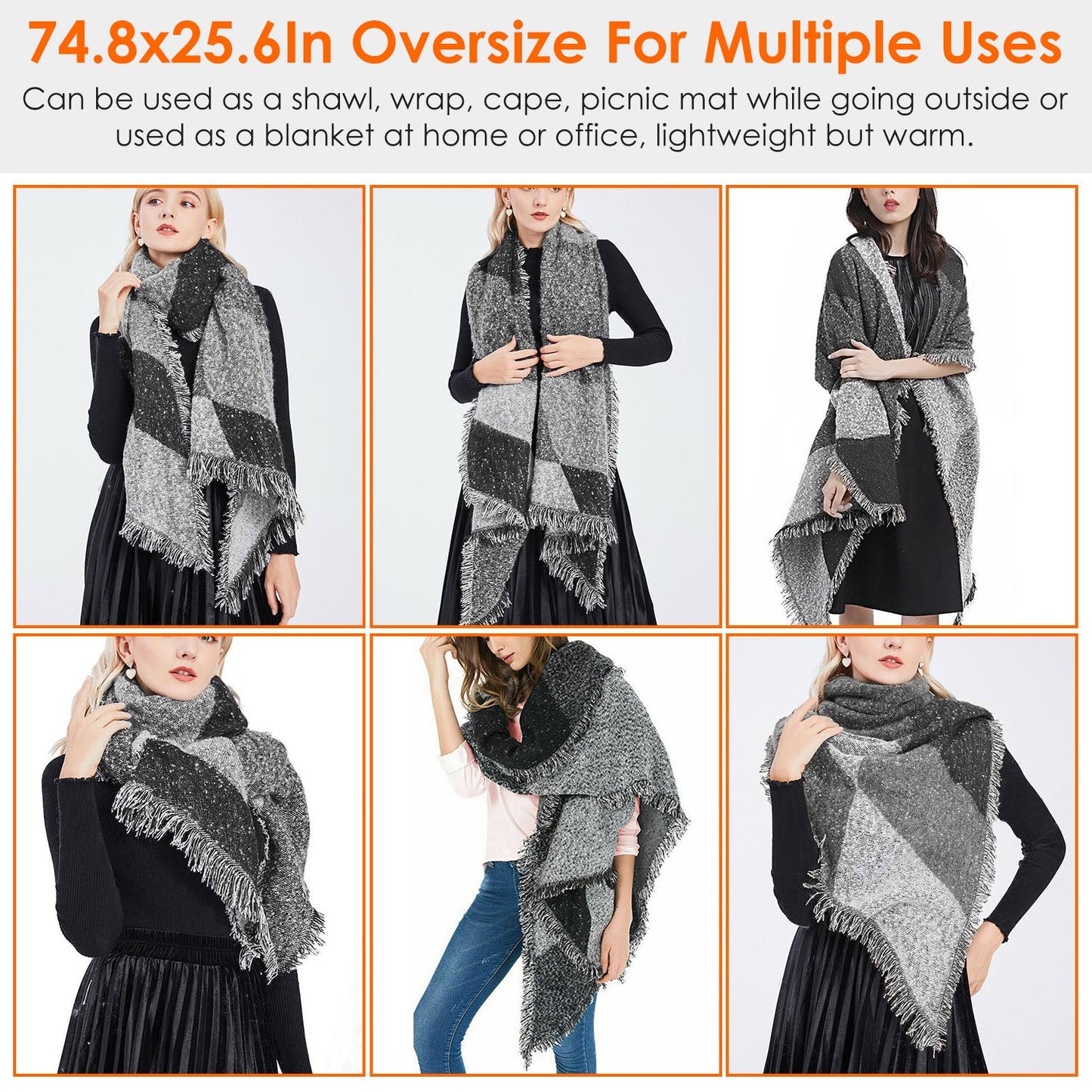 Women Winter Warm Scarf