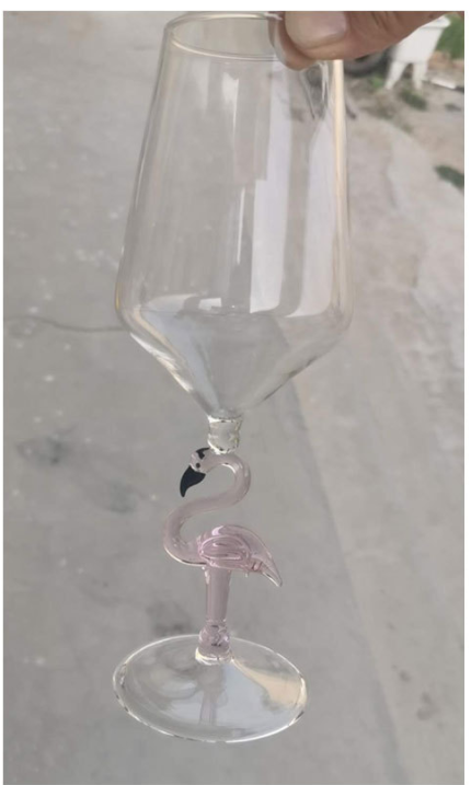 Red Wine Glasses with Shark Inside Goblet Glass Lead-Free Clear Glass for Home Bar Party HFing