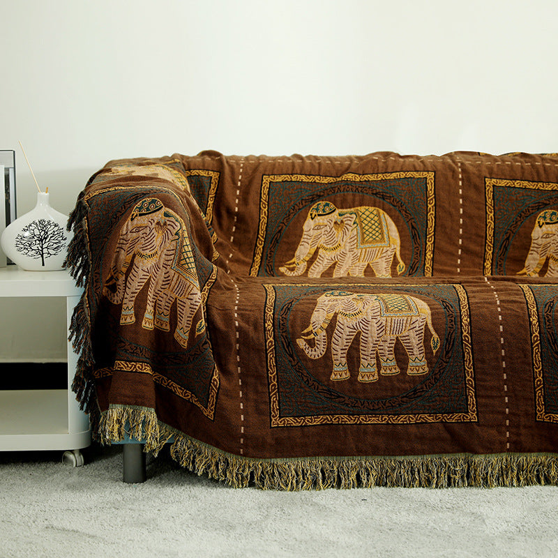 Japanese-Style Cotton Four-Layer Double-Sided Sofa Cover Cloth Towel Quilt Sofa Cushion Cover Blanket