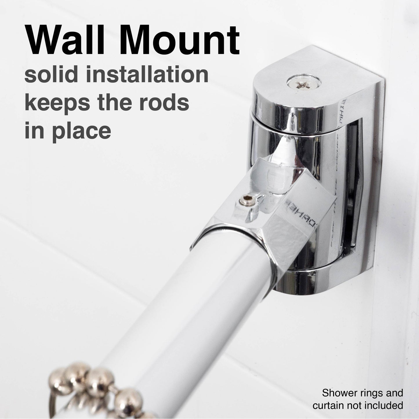 36 in. to 61 in. Curved Shower Rod (Chrome Finish)