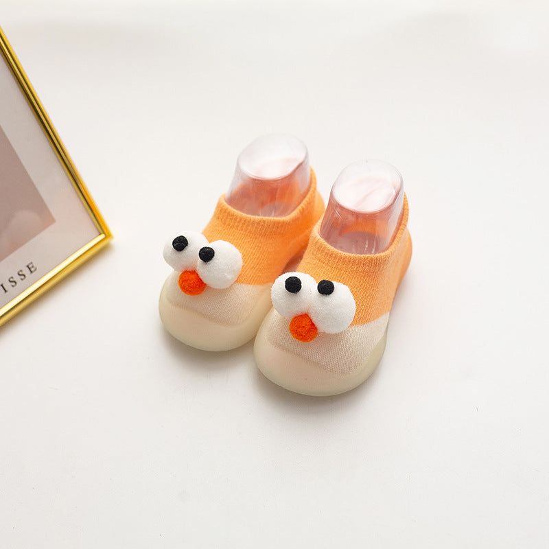 Children Anti-slip Shoes Newborn Baby Girl Cotton Non-slip Floor Socks Baby Boy Rubber Cartoon Indoor Socks Infant Shoes