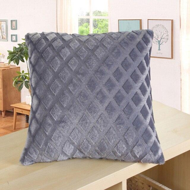 2021 Soft Fur Plush Cushion Cover Pillowcase For Home Decor Pillow Cover Bed Sofa Decorative Soft Fluffy Plush Pillowcases Square Autumn Cushion Covers For Living Room