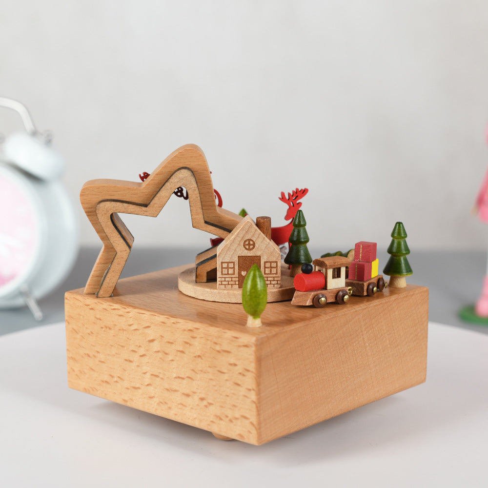 Creative wooden music box children's day crafts