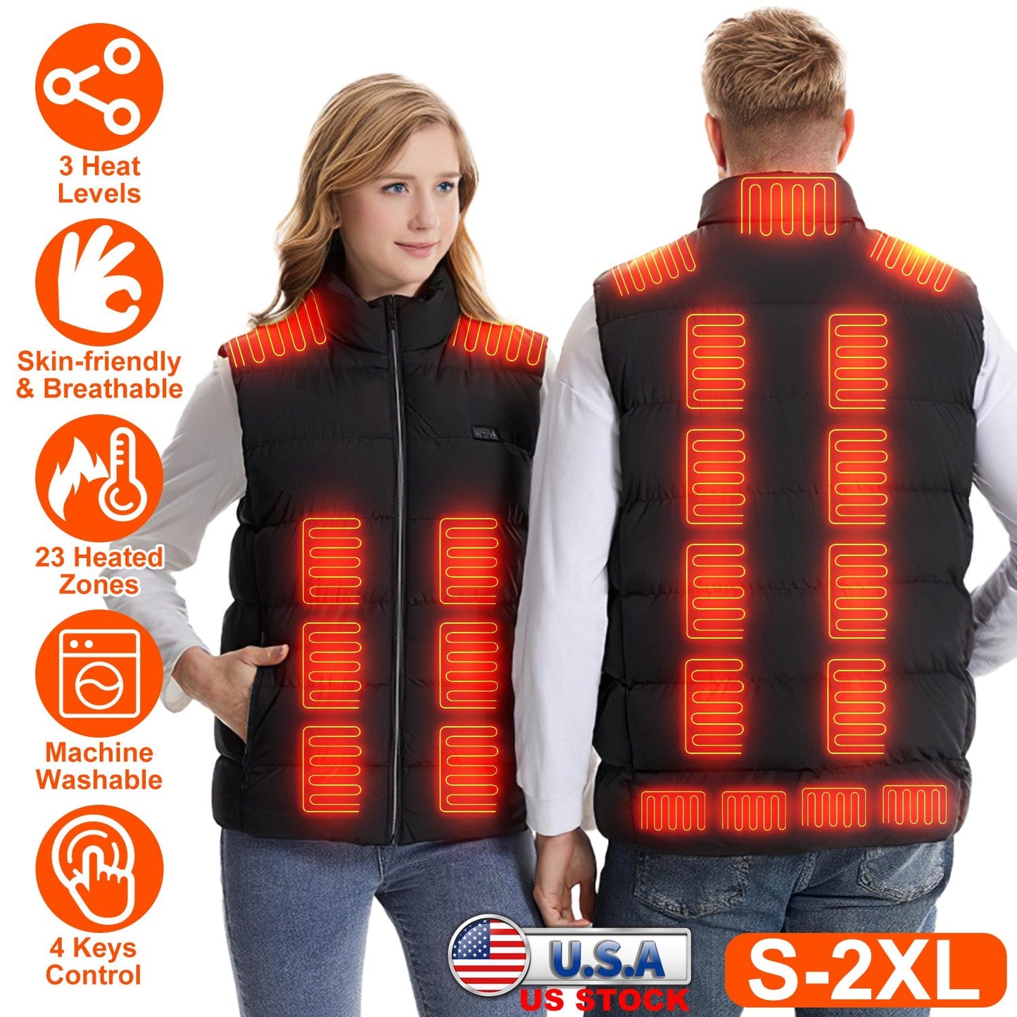 Heated Vest Men Women Heated Jacket