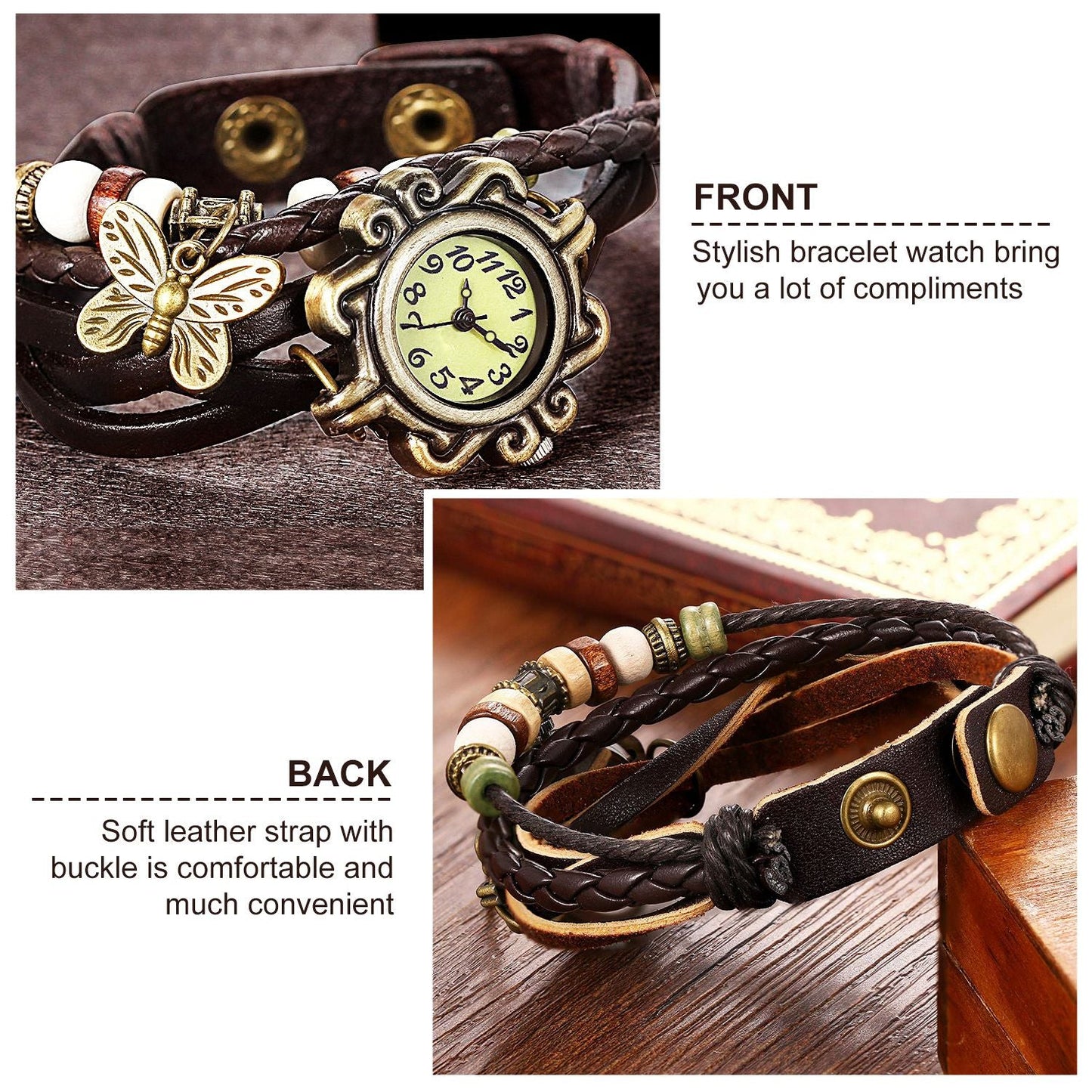 Vintage Women's Watch Bohemian Leather Watch