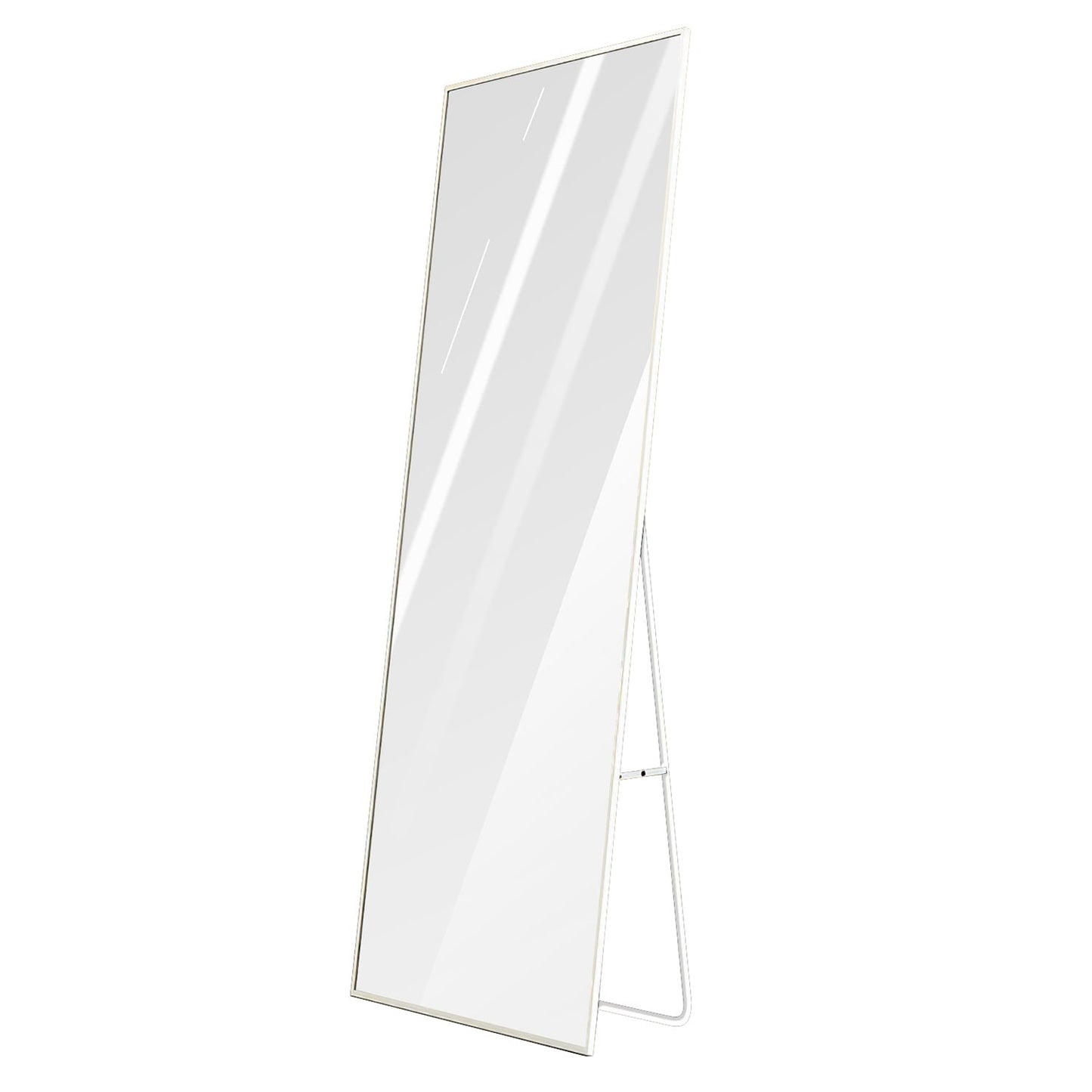 Full Length Mirror 63x18.9in Aluminum Alloy Wall Mirror Free Standing Floor Mirror Hanging Leaning Against Wall for Dressing Bedroom Living Room