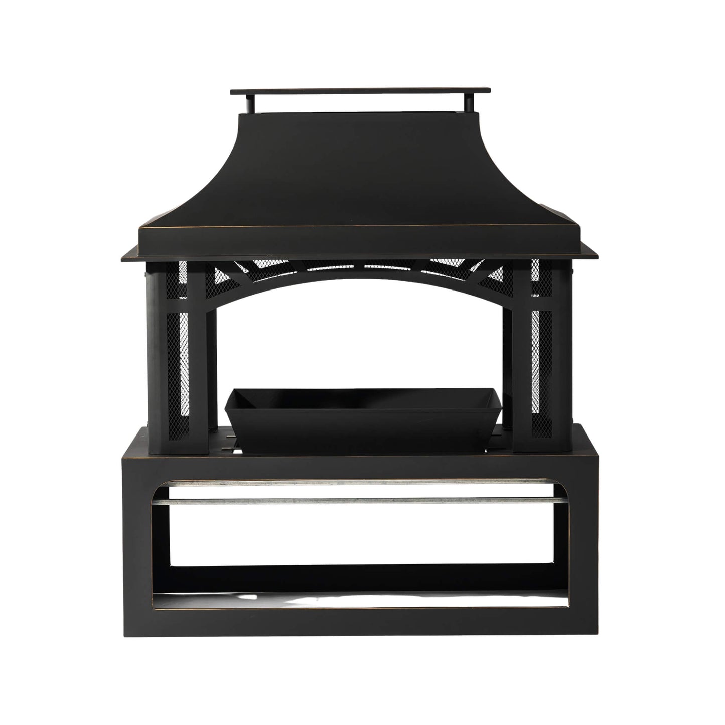 Alora 40-Inch Outdoor Steel Wood-Burning Backyard Fireplace Fire Pit (SAK45758)