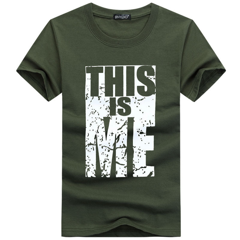 Men's  Plus Size Youth Half-Sleeved T-Shirt