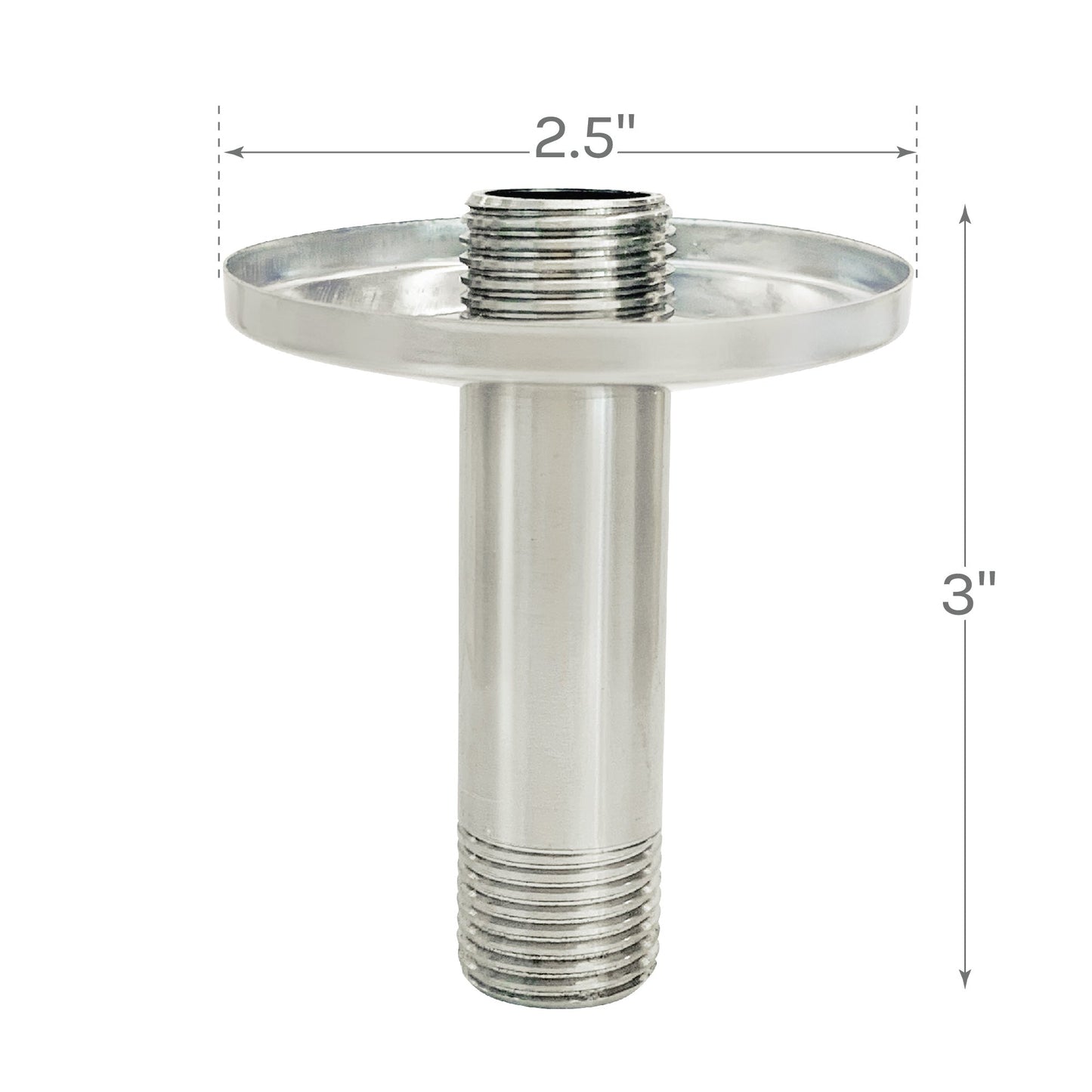 3 in. Shower Arm for Ceiling-Mounted Rainfall Showerhead (Brushed Nickel Finish)