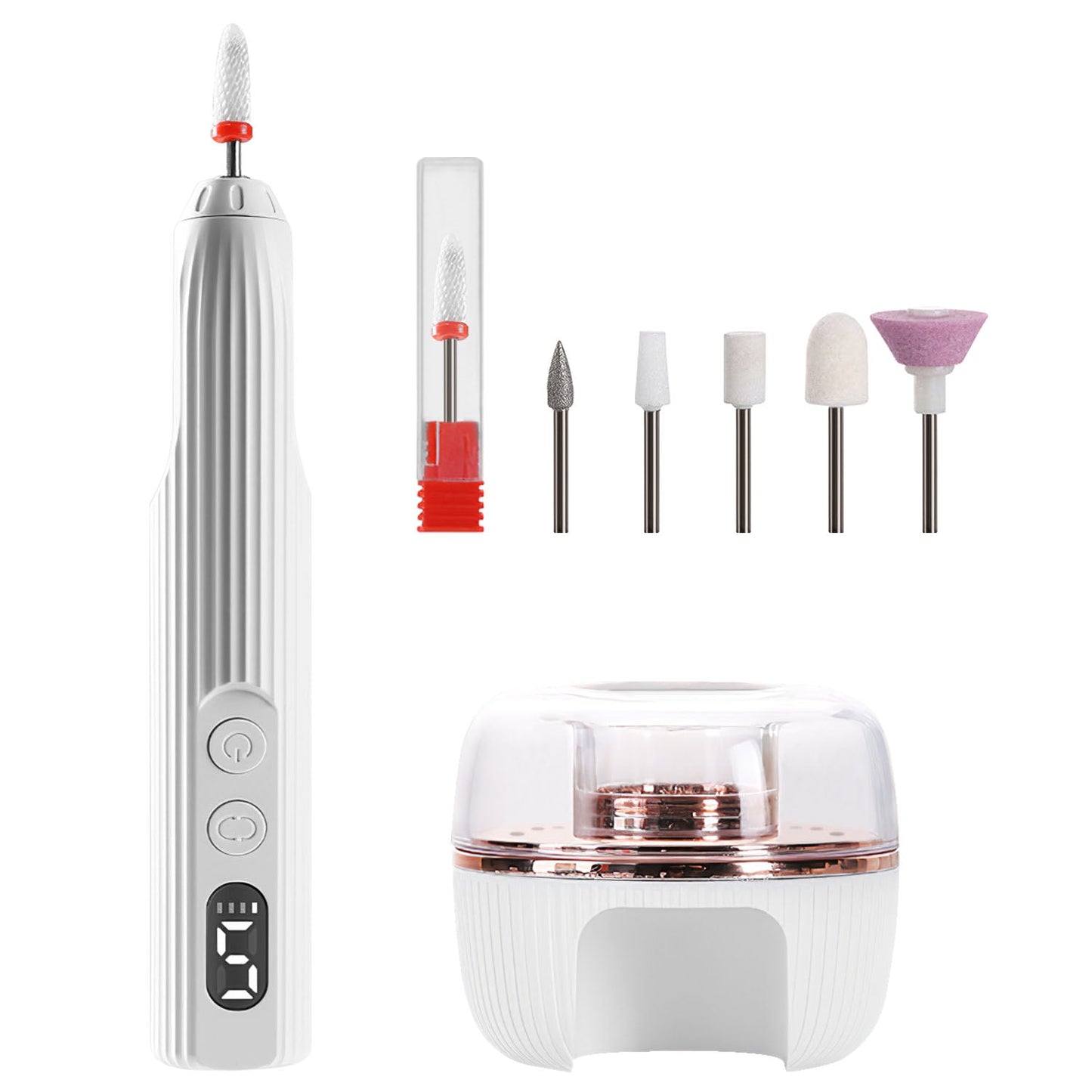 Portable Cordless Electric Nail Drill Kit