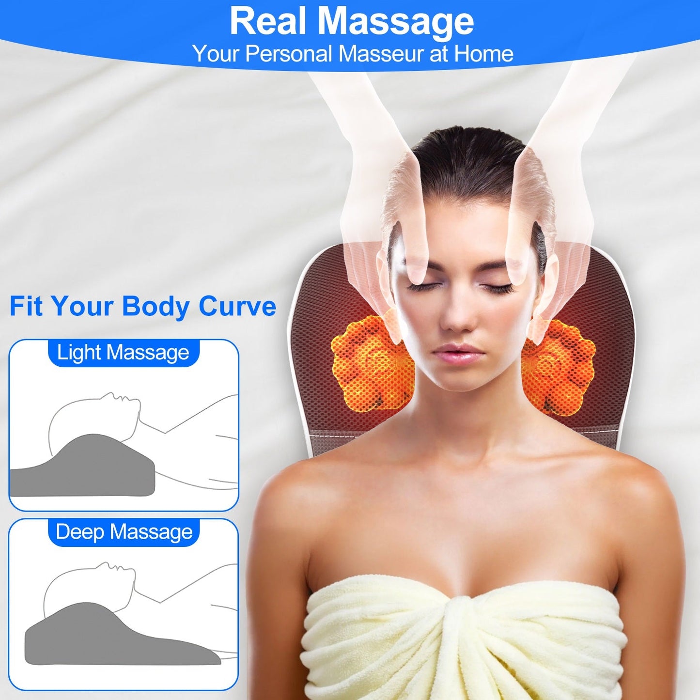 Heated Massage Pillow for Full Body Relief