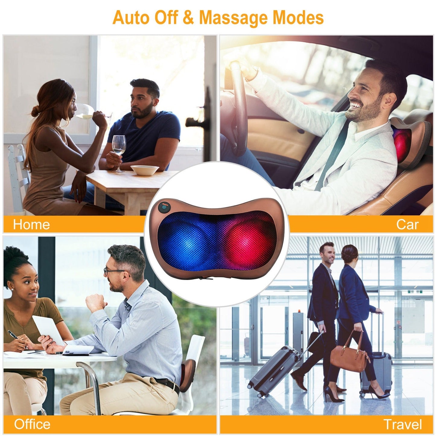 Back Neck Massage Pillow Thermotherapy