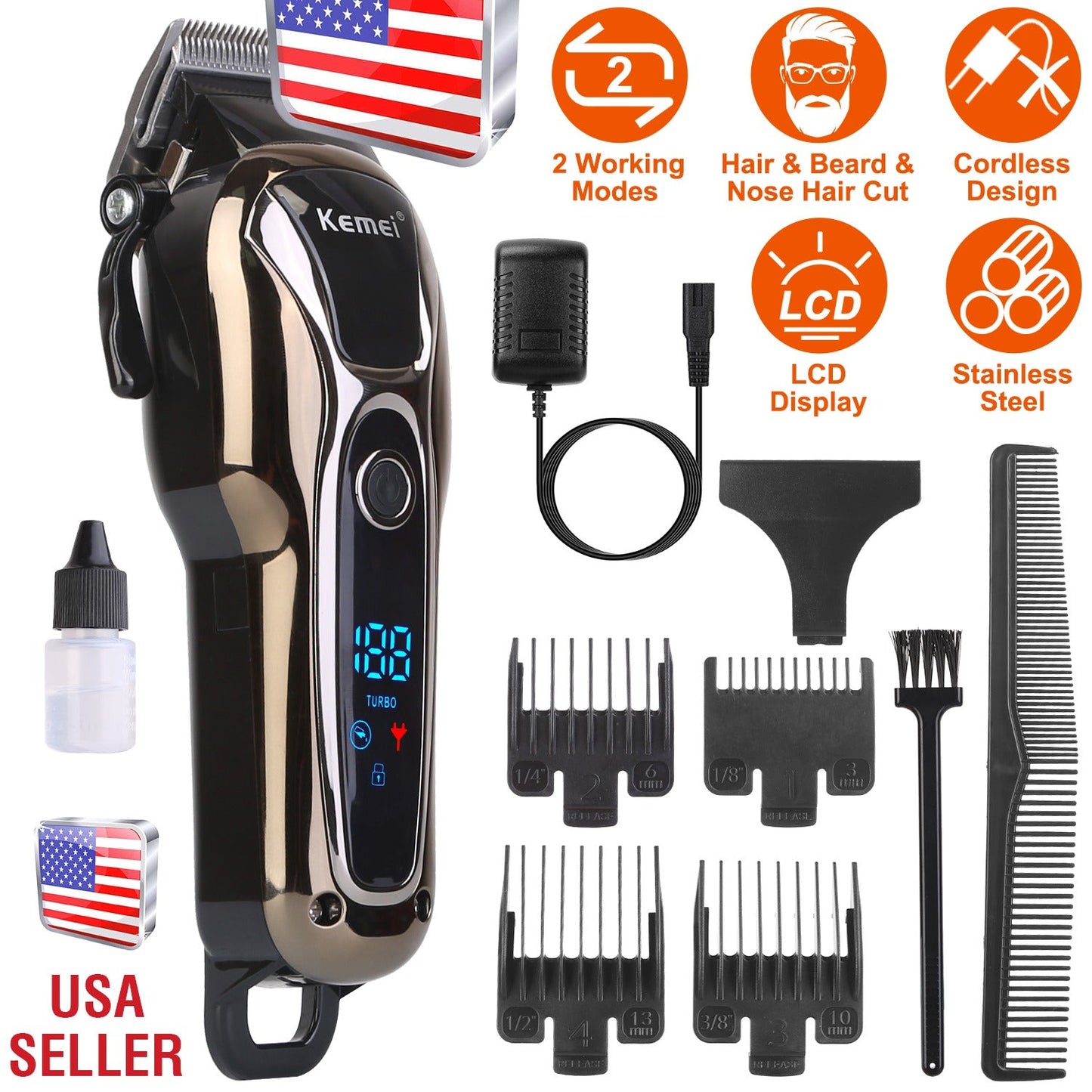 Premium Cordless Electric Hair Clipper
