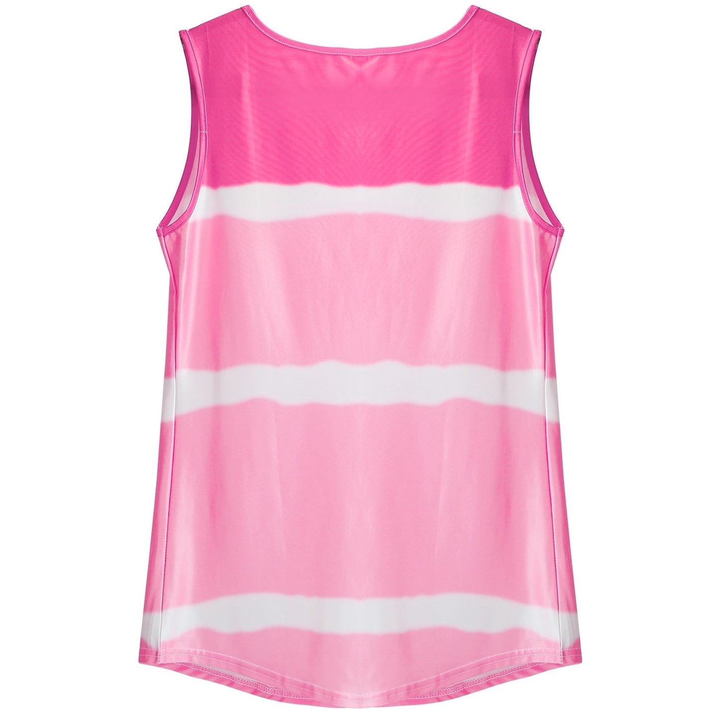 Women Tie-dye Sleeveless Tank Tops Summer Loose T Shirts Tops Button Down Shirts Vest Blouse Plus Size