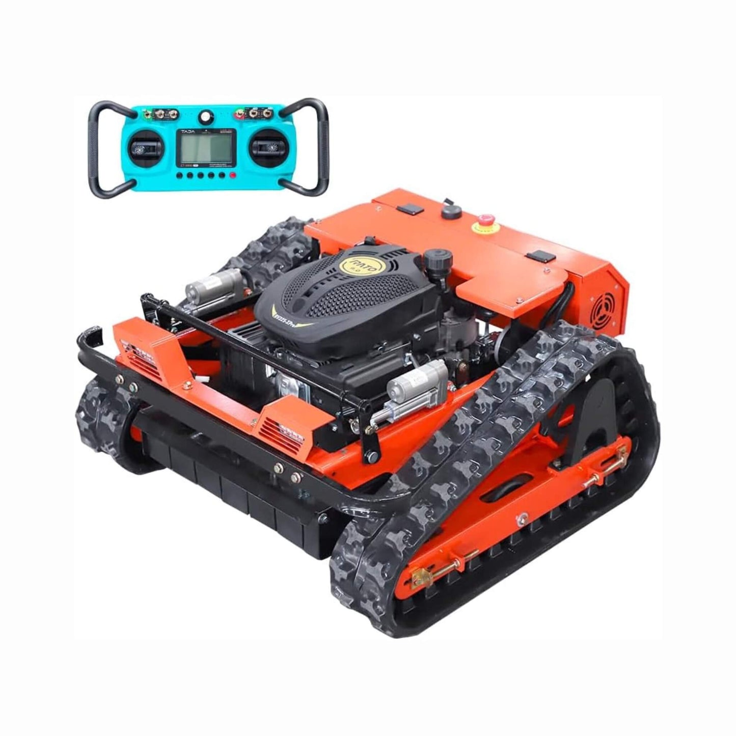 OVK Heavy-Duty 9HP 225CC Remote-Controlled All-Terrain Gas-Powered Lawn Mower With 21-Inch Cutting Width (SAK78412)