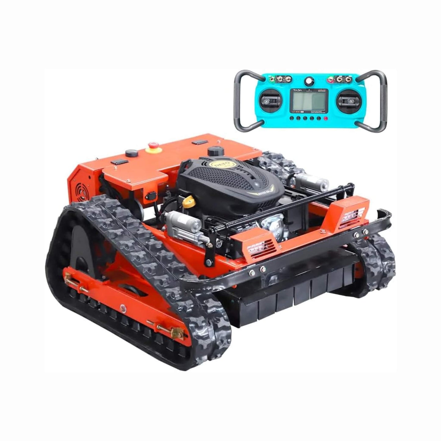 OVK Heavy-Duty 9HP 225CC Remote-Controlled All-Terrain Gas-Powered Lawn Mower With 21-Inch Cutting Width (SAK78412)