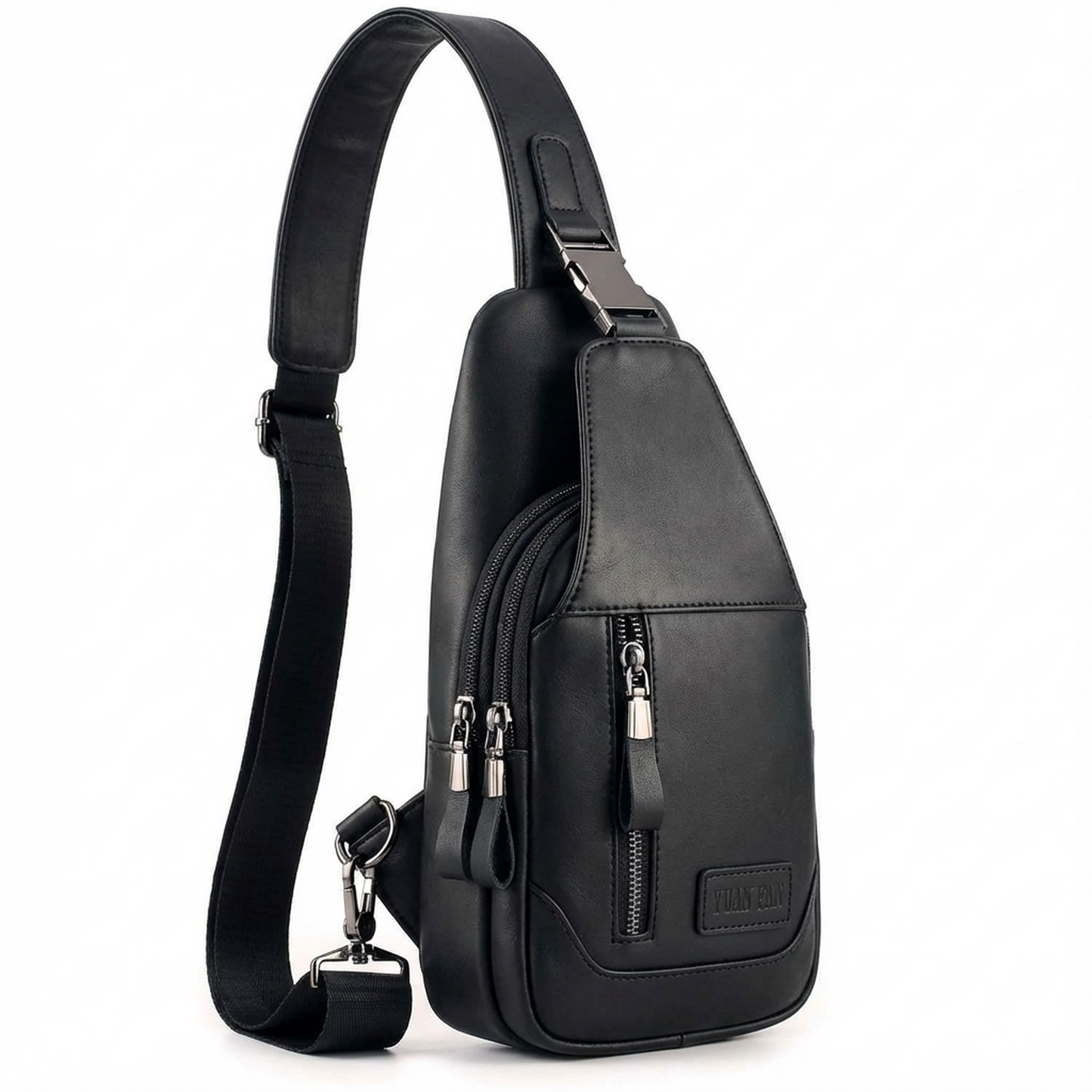 Men's Vegan Leather Sling Bag – Compact Travel Carry