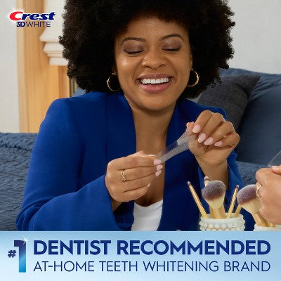 Crest 3DWhitestrips Sensitive + LED Light At-Home Teeth Whitening Kit 14 Treatments - Imperfect Box