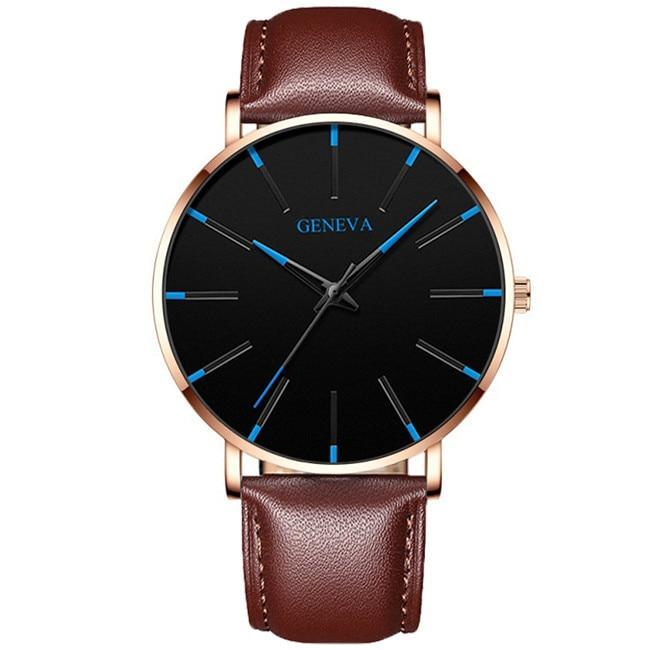 Minimalist Men's Fashion Ultra Thin Watch Simple Men Business Stainless Steel Mesh Belt Quartz Watch Relogio Masculino