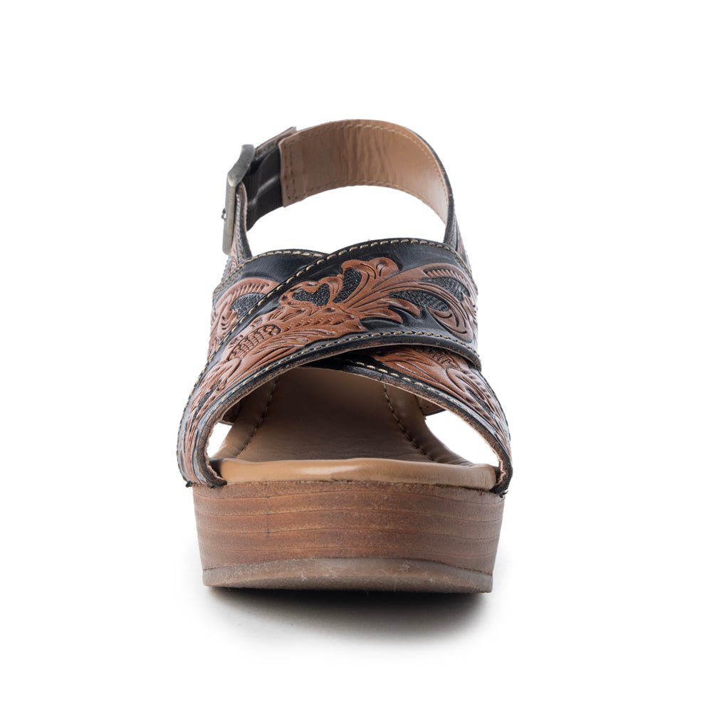 Flower Ridge Hand-Tooled Sandals