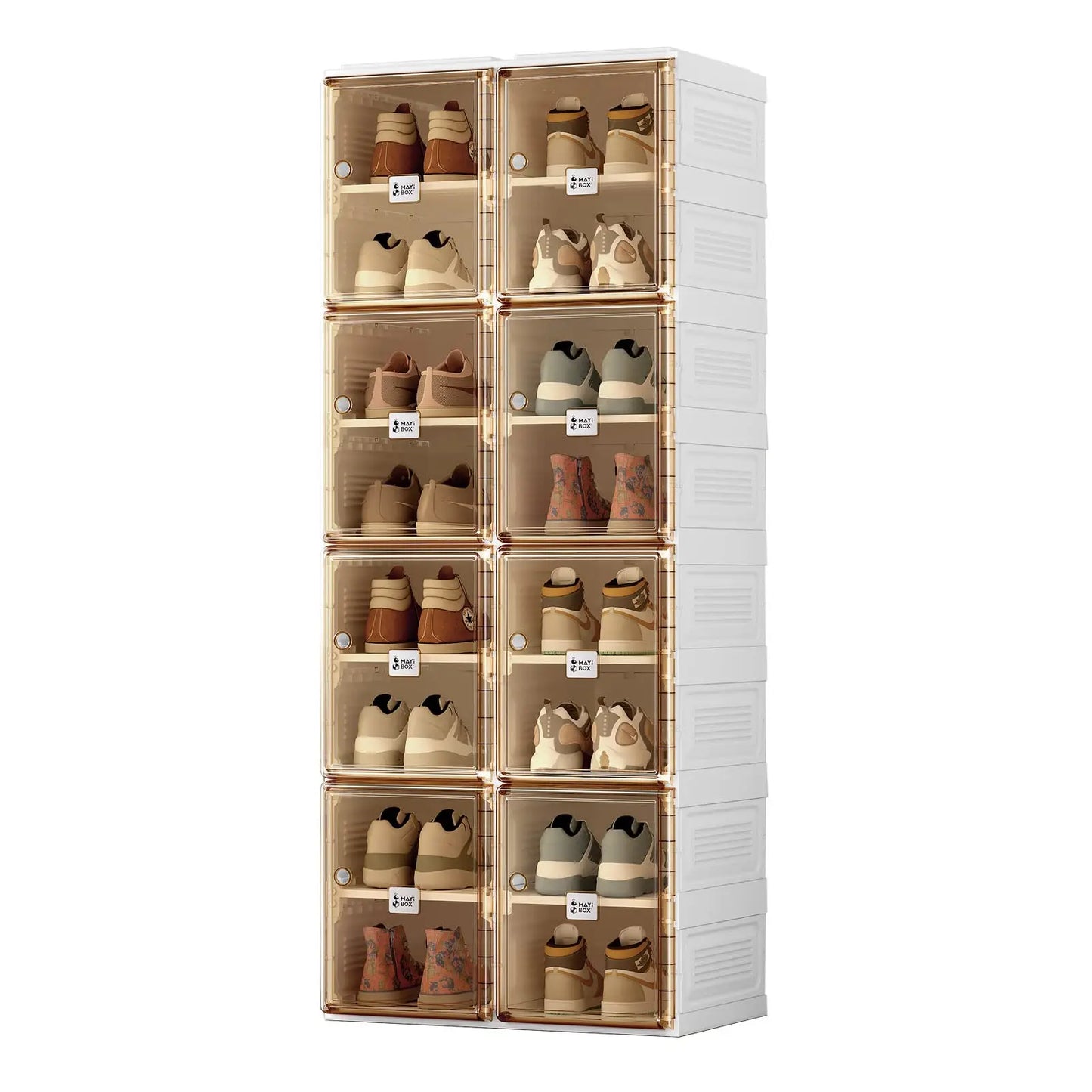 Shoe Cabinet Storage Box, Portable Folding Shoe Rack, Large Sports Shoes Cabinet Box Strong and Easy To Assemble 8-16 Grids