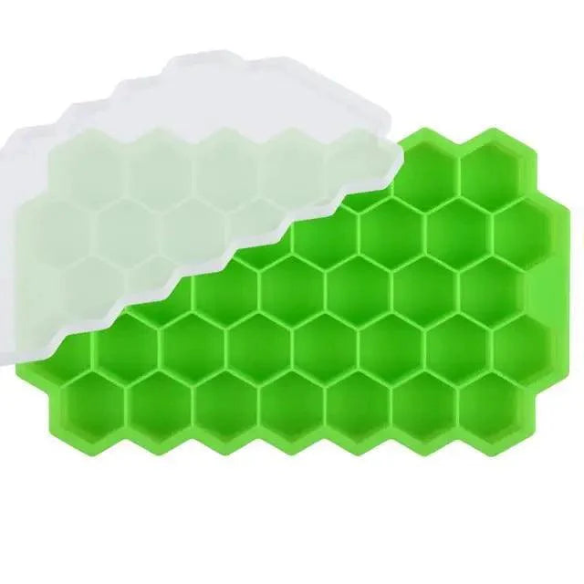 Amazing Honeycomb Ice Cube Trays Reusable Silicone Ice cube Mold Free Ice maker with Removable Lids