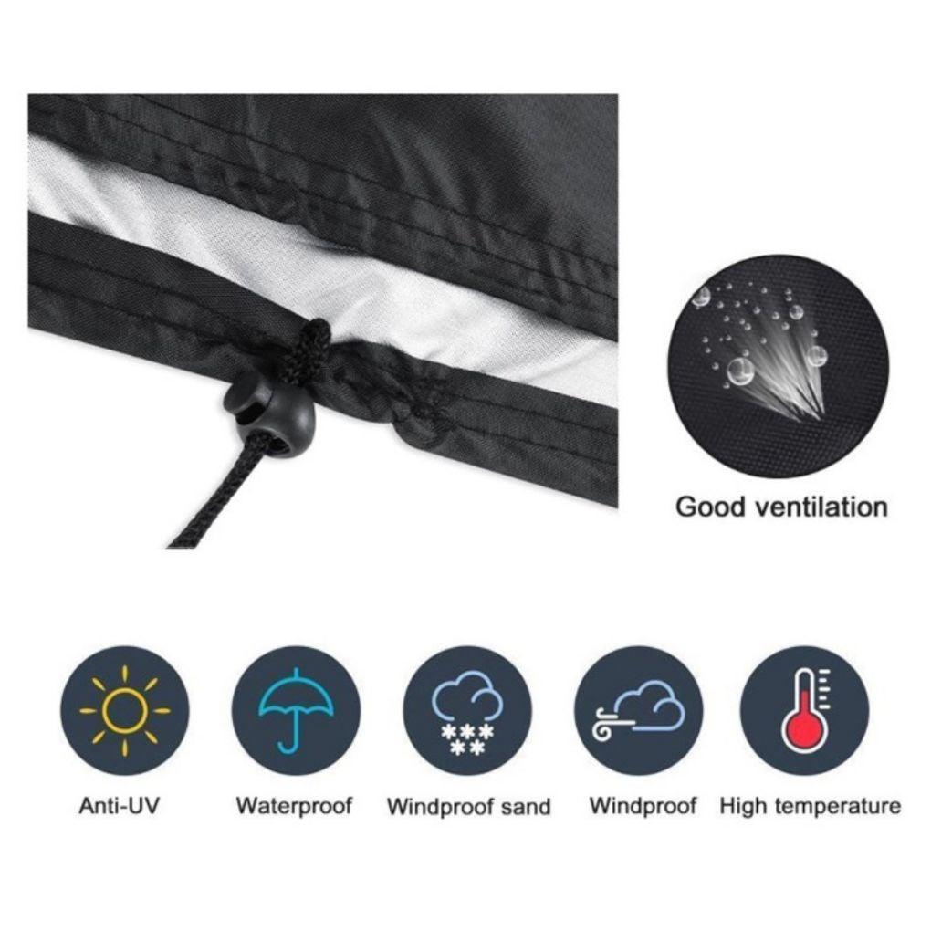 Anti-UV Snow Dust Wind-Proof Tear-Proof Anti-Fading Furniture Cover Chair Dust Cover Storage Bag Outdoor Garden Patio Furniture Protector Waterproof Dustproof Chair Seat Protection Cover
