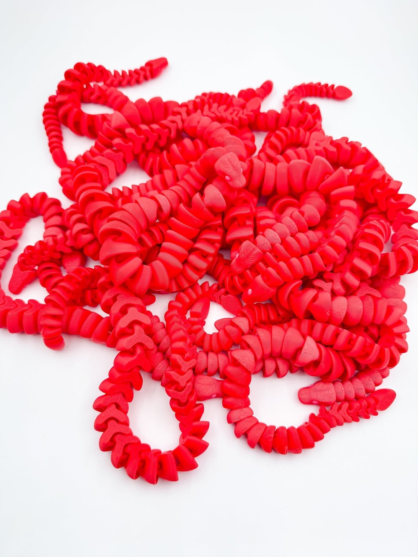 Articulated 3D Printed Snake – Valentine’s Edition (14 Inches)