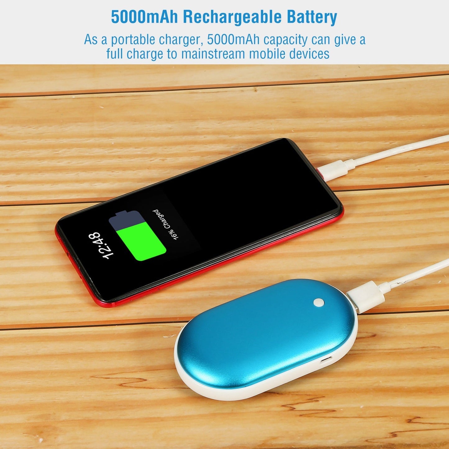 Portable Hand Warmer & 5000mAh Power Bank