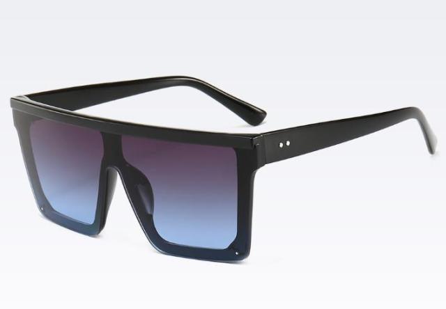 Classic Male Big Black Sunglasses For Men & Women New Fashionable Design New Mirror Pink Square  Oversize Square Sunglasses for Women Men