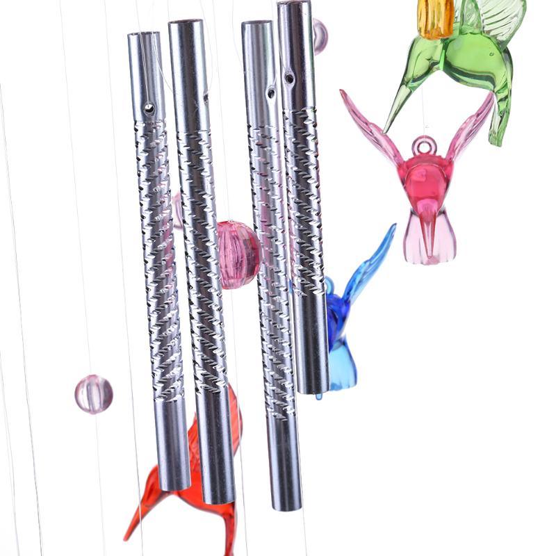 Creative Lucky Humming Bird Mobile Hanging Wind Chimes Bells Ornaments Hanging Gifts Dream-catcher Pendant Wall Home Car Decor Garden Wedding Window Decoration