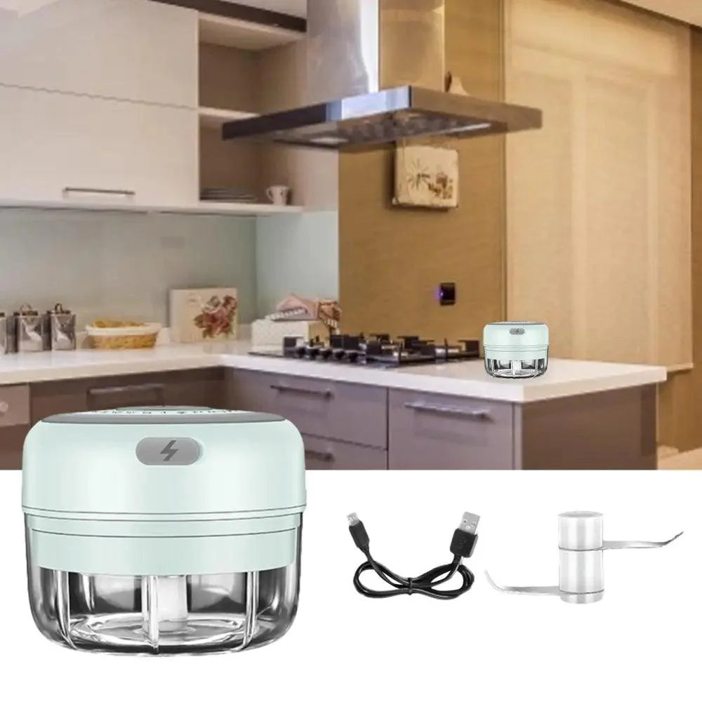 Durable Electric Food Crusher Mini Garlic Press Garlic Crusher Vegetable Chopper For Kitchen Crushed Garlic Crushed Ginger Crushed Chili
