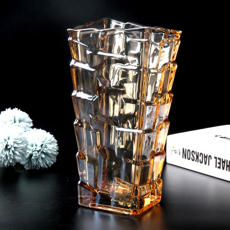 Transparent Glass Vase Living Room Decoration