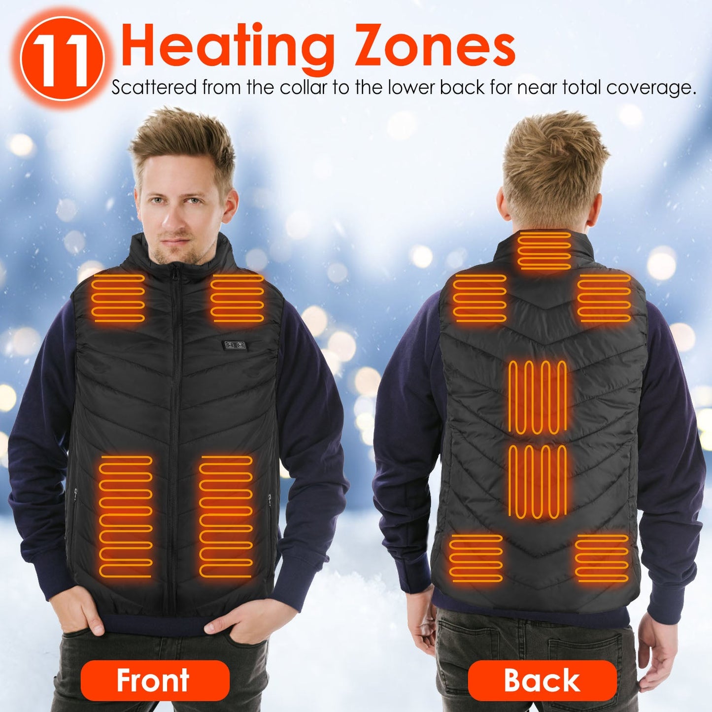 Heated Vest Electric USB Jacket Men Women