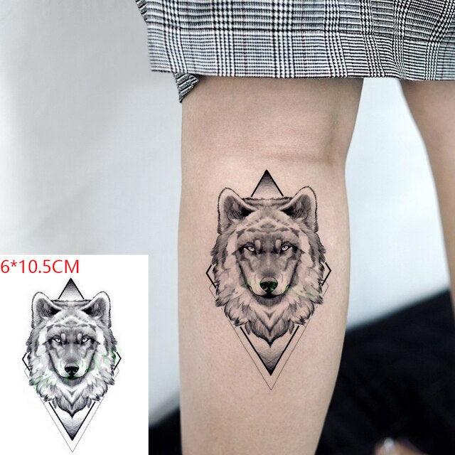 Elegant Black Waterproof Temporary Tattoo Stickers Moon Hill Modern Body Art Stickers Hand Foot High Quality For Womens