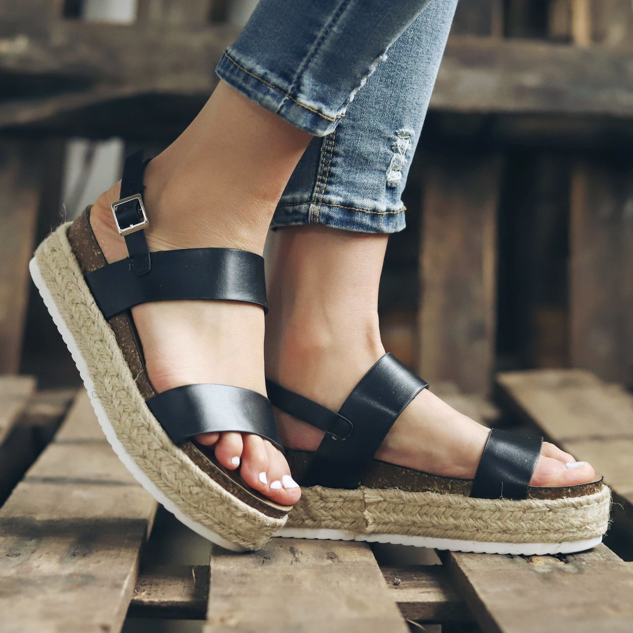 Platform Sandals Women Summer Mid-heel Platform Heel Fashion Women's Shoes