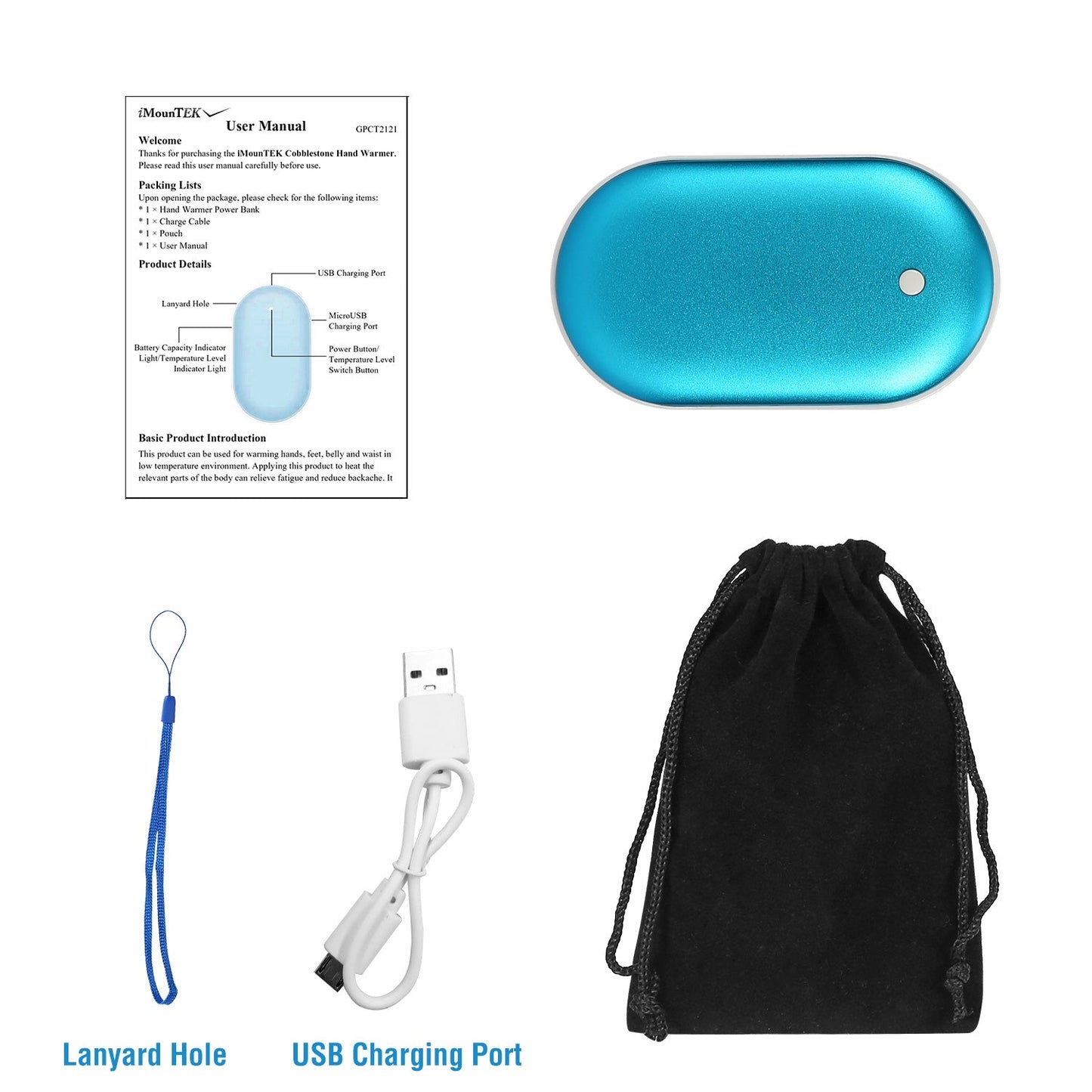 Portable Hand Warmer & 5000mAh Power Bank