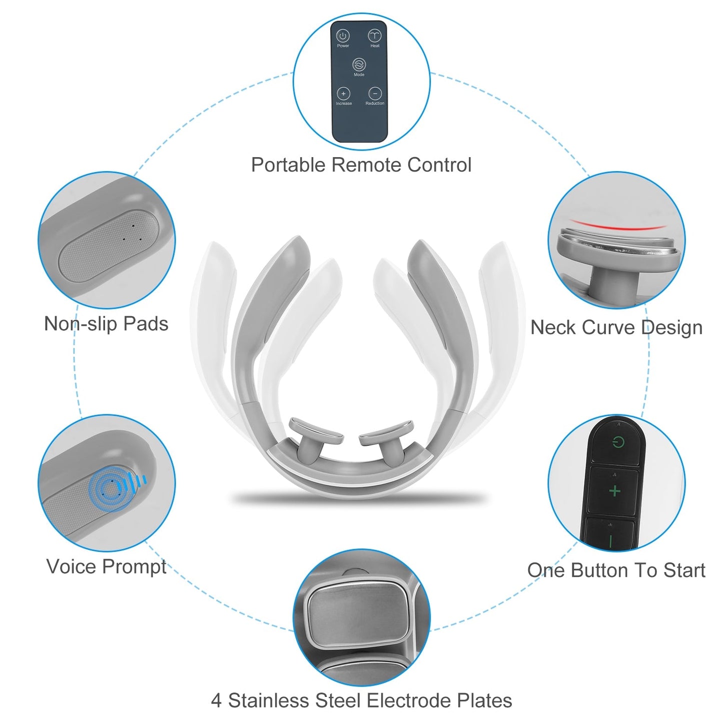 4 Head EMS Neck Massager
