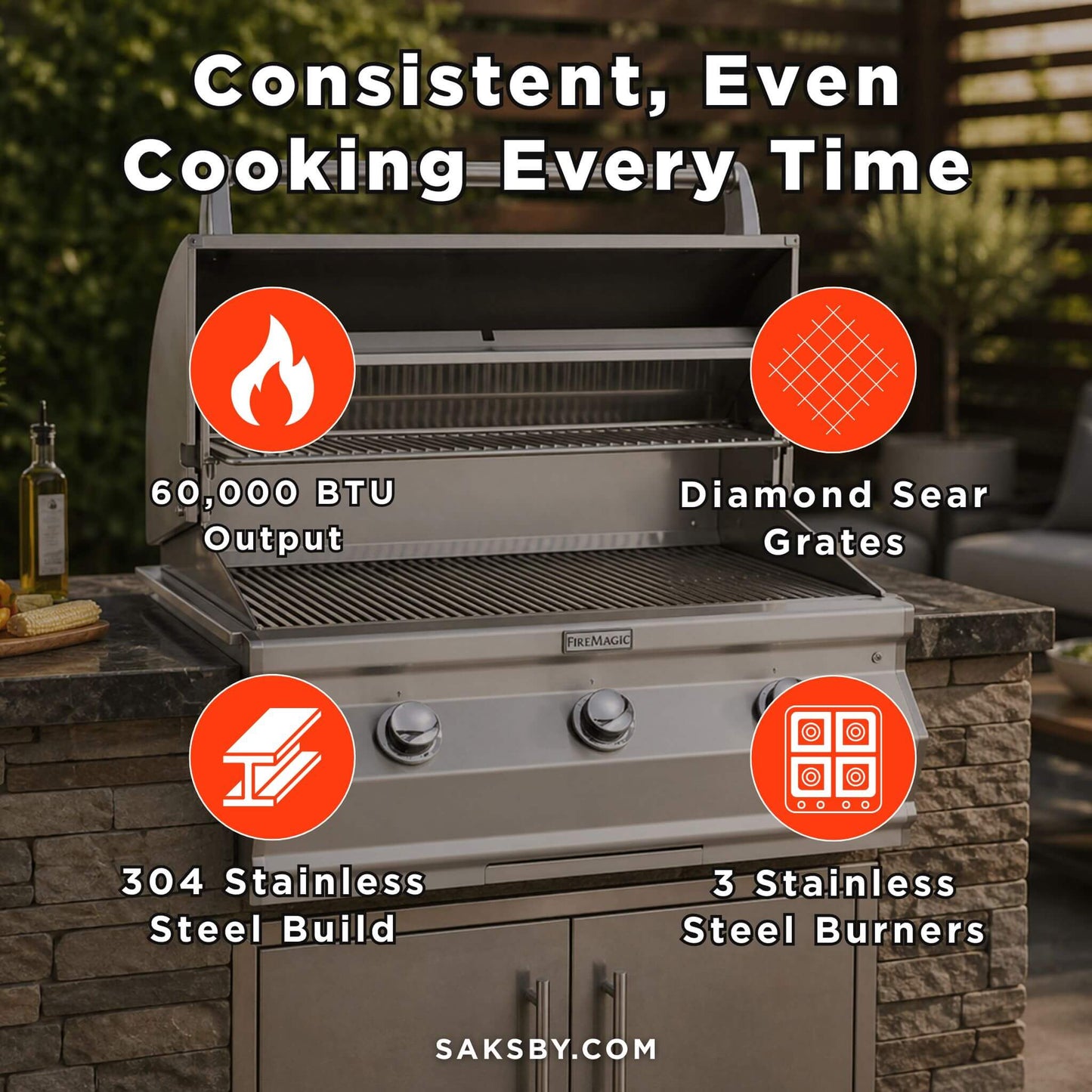 Fire Magic Choice Multi-User Built-In Grill With Analog Thermometer, 30" [CM540I-RT1N/P] (SAK91748)