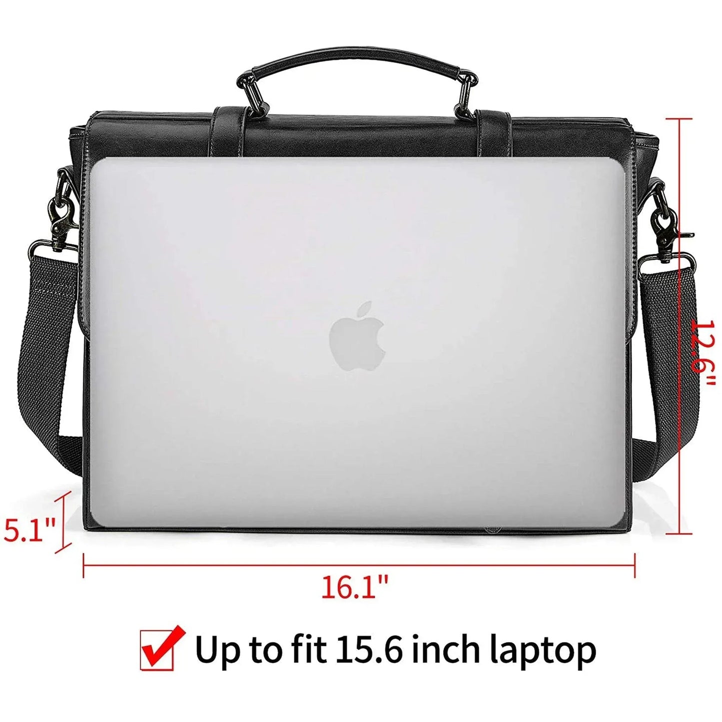 Men's Vegan Leather Messenger Bag – Professional Laptop Carry