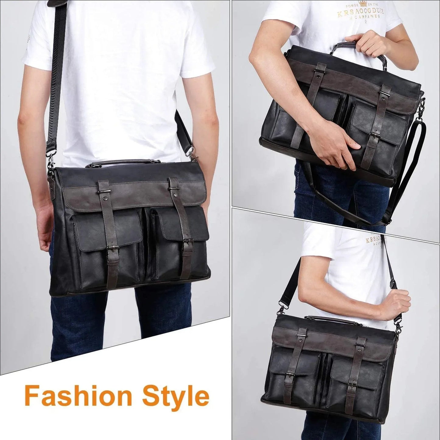 Men's Leather Messenger Bag – Professional Utility Carry