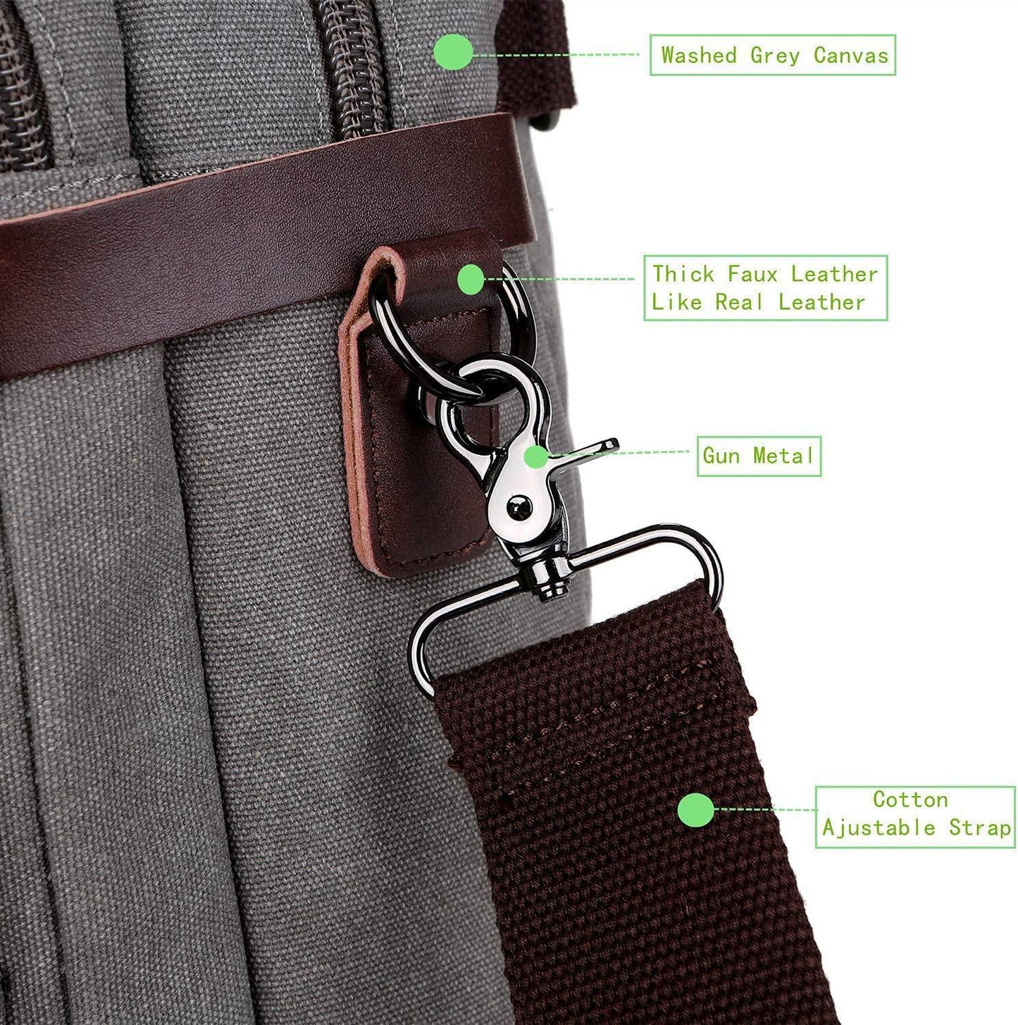 Men's Canvas Messenger Bag – Structured Office Carry