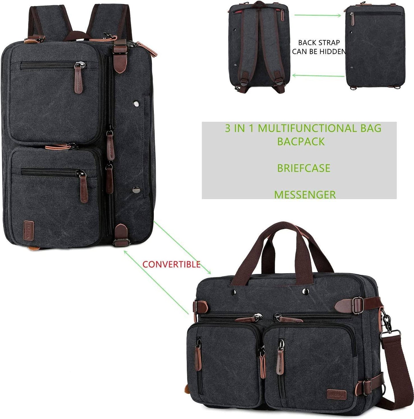 Men's Canvas Messenger Bag – Structured Office Carry