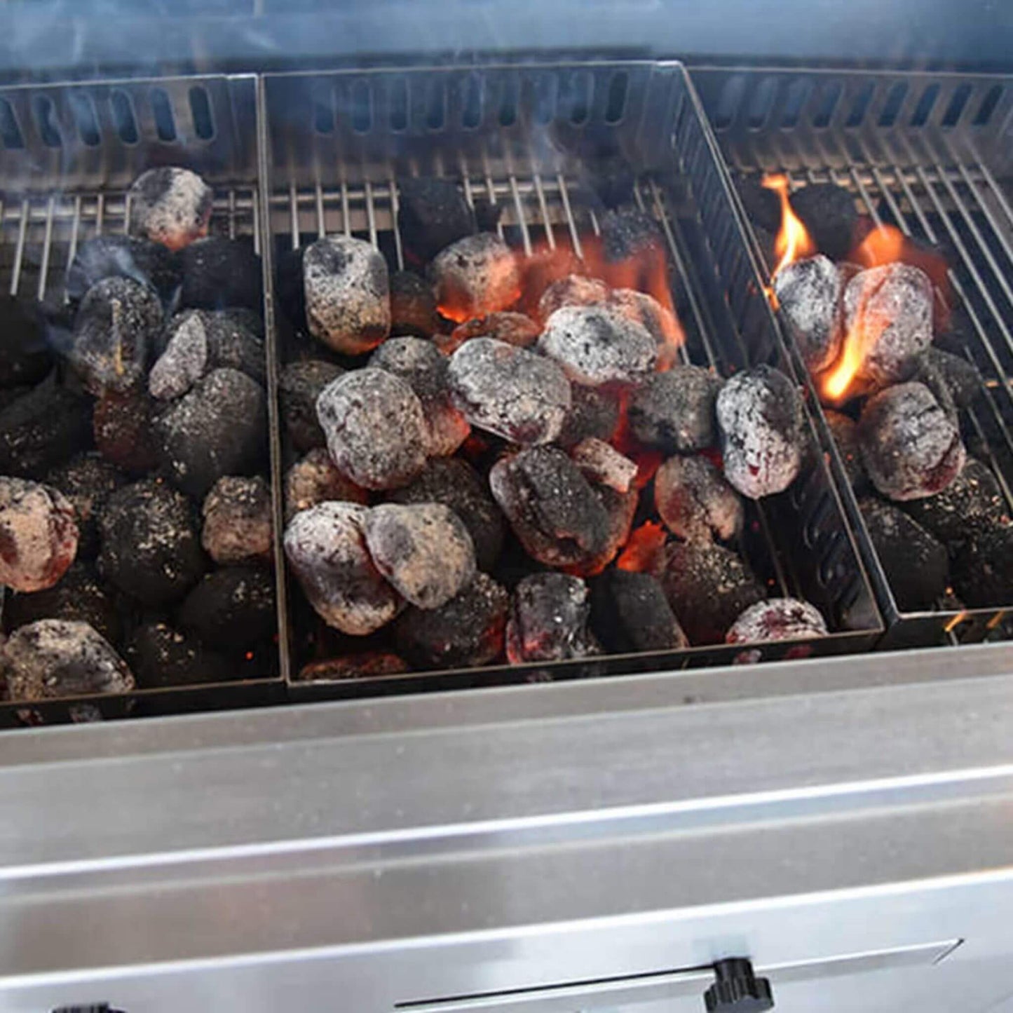 KoKoMo Grills Premium Built-In Charcoal Grill With 304 Stainless Steel And Adjustable Heat Tray, 32" (SAK32504)